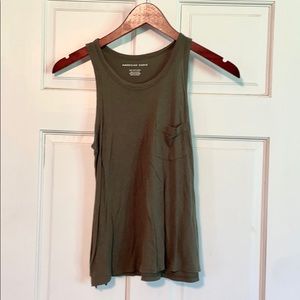 Army green American eagle tank top